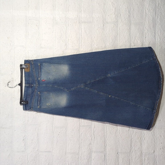 Vintage Y2K Denim Maxi Skirt - Picture 3 of 15